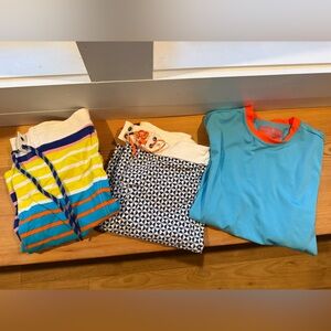 Crewcuts swim Lot - size 12 Colorful Swim Trunks and Blue long sleeve swim shirt